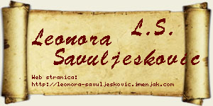 Leonora Savuljesković vizit kartica